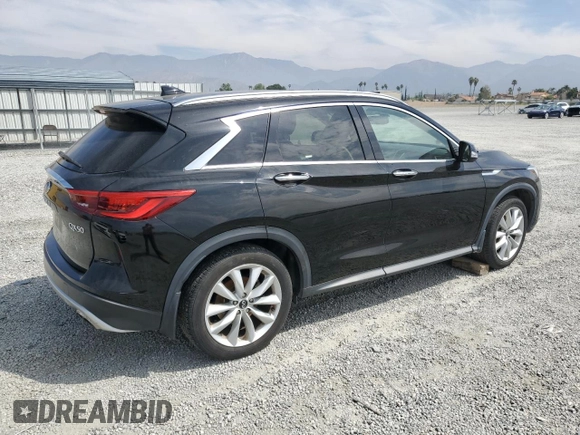 2019 Infiniti QX50 Luxe with VIN 3PCAJ5M15KF113240, listed as a Copart auction lot 53139265 with 66,364 mi miles and Salvage title. Bid and sale history available at DreamBid. Image 3.