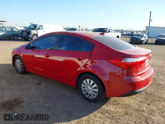 2016 Kia Forte LX with VIN KNAFK4A6XG5558849, listed as a IAAI auction lot 42115950 with 171,839 mi miles and . Bid and sale history available at carsss.com. Image 3.