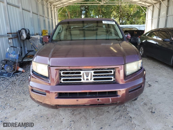 2008 Honda Ridgeline RTL with VIN 2HJYK16548H530433, listed as a Copart auction lot 71927024 with 0 mi miles and Salvage Title. Bid and sale history available at carsss.com. Image 5.