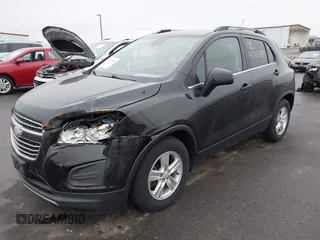 2015 Chevrolet Trax LT with VIN KL7CJLSBXFB057679, listed as a IAAI auction lot 41716489 with 97,468 mi miles. Bid and sale history available at carsss.com. Image 2.