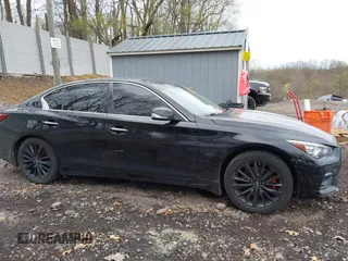2018 Infiniti Q50 3.0t LUXE with VIN JN1EV7AR8JM442468, listed as a IAAI auction lot 42071717 with 107,484 mi miles. Bid and sale history available at carsss.com. Image 13.