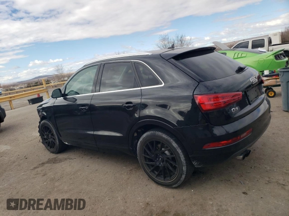 2016 Audi Q3 Premium Plus with VIN WA1EFCFS5GR000591, listed as a Copart auction lot 45585415 with 87,303 mi miles and Salvage title. Bid and sale history available at DreamBid. Image 2.