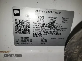 2024 Buick Encore GX Preferred с VIN KL4AMBS27RB214286, выставлен на аукционе Copart как лот 59318845 с пробегом 12 480 миль миль и Чистый • Clean title. История ставок и продаж доступна на DreamBid. Изображение 13.