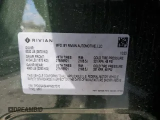 2023 Rivian R1S Adventure with VIN 7PDSGABA4PN027370, listed as a Copart auction lot 47967275 with 14,919 mi miles and Salvage Title. Bid and sale history available at carsss.com. Image 14.