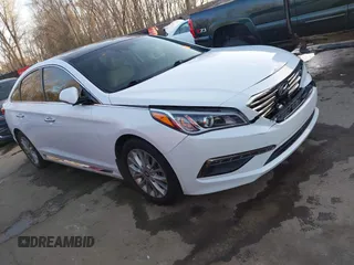 2015 Hyundai Sonata Limited with VIN 5NPE34AF6FH095392, listed as a IAAI auction lot 41813547 with 75,513 mi miles and . Bid and sale history available at carsss.com. Image 1.