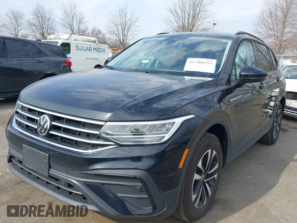 2024 Volkswagen Tiguan S with VIN 3VVFB7AX2RM116756, listed as a IAAI auction lot 41780253 with 9,743 mi miles and . Bid and sale history available at DreamBid. Image 2.