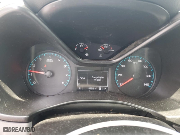 2020 Chevrolet Colorado 2WD Work Truck with VIN 1GCGSBEA9L1114289, listed as a Copart auction lot 65657264 with 43,619 mi miles and Salvage Title. Bid and sale history available at carsss.com. Image 9.