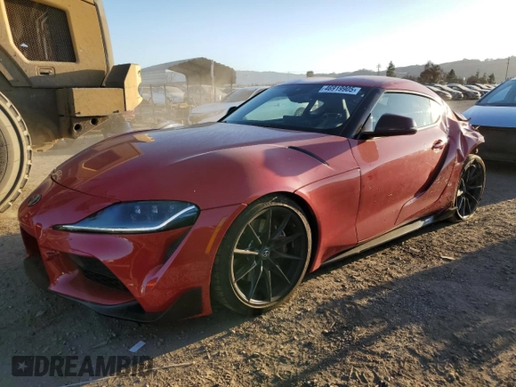 2024 Toyota Supra 3.0 with VIN WZ1DB0G0XRW067010, listed as a Copart auction lot 46919905 with 6,381 mi miles and Salvage title. Bid and sale history available at DreamBid. Image 1.