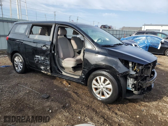 2016 Kia Sedona L with VIN KNDMA5C15G6138723, listed as a Copart auction lot 48953375 with 106,995 mi miles and Salvage Title. Bid and sale history available at DreamBid. Image 4.