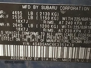 2019 Subaru Outback Limited z VIN 4S4BSANC6K3353478, wystawiony jako IAAI lot #41764338 z przebiegiem 62 204 mil mil oraz . Historia ofert i sprzedaży dostępna na DreamBid. Obrazek 9.