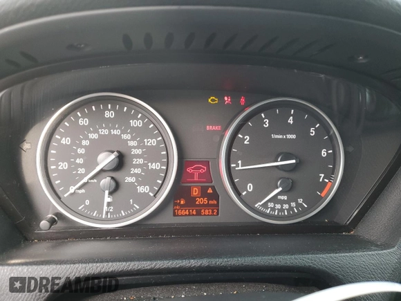 2007 BMW X5 3.0si with VIN 4USFE43567LY77542, listed as a Copart auction lot 48221585 with 166,414 mi miles and Salvage Title. Bid and sale history available at carsss.com. Image 9.