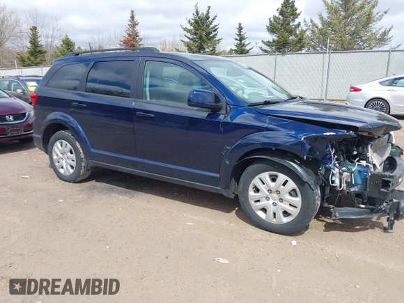 2019 Dodge Journey SE with VIN 3C4PDCBBXKT707700, listed as a IAAI auction lot 42038474 with 57,903 mi miles and . Bid and sale history available at DreamBid. Image 1.