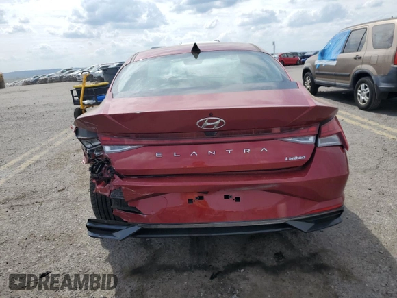 2023 Hyundai Elantra Limited with VIN KMHLP4AG5PU625813, listed as a Copart auction lot 54726965 with 20,096 mi miles and Salvage Title. Bid and sale history available at DreamBid. Image 6.