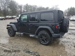 2021 Jeep Wrangler Unlimited Willys with VIN 1C4HJXDN2MW741557, listed as a Copart auction lot 49670355 with 83,180 mi miles and Clean Title. Bid and sale history available at DreamBid. Image 2.