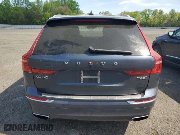 2019 Volvo XC60 Inscription with VIN YV4A22RL1K1343756, listed as a Copart auction lot 53878635 with 71,097 mi miles and Salvage title. Bid and sale history available at DreamBid. Image 6.