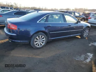 2010 Audi A8 with VIN WAURVAFA2AN008181, listed as a Copart auction lot 88643975 with 109,506 mi miles and Salvage title. Bid and sale history available at DreamBid. Image 3.