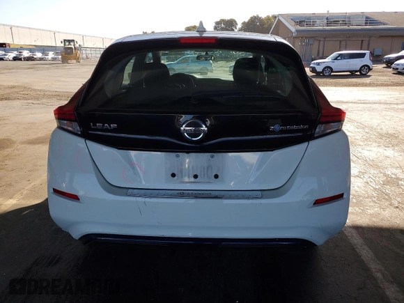 2019 Nissan LEAF SV with VIN 1N4AZ1CP9KC310549, listed as a Copart auction lot 62319525 with 58,778 mi miles and Salvage title. Bid and sale history available at DreamBid. Image 6.