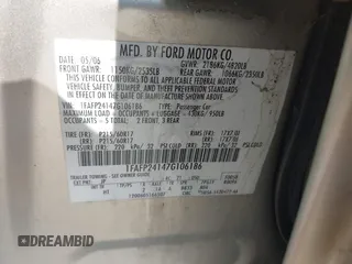 2007 Ford Five Hundred SEL with VIN 1FAFP24147G106186, listed as a IAAI auction lot 41905358 with Not Provided miles. Bid and sale history available at carsss.com. Image 9.