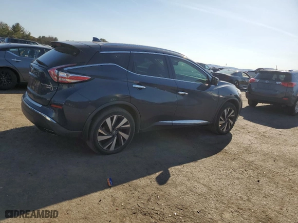 2017 Nissan Murano Platinum with VIN 5N1AZ2MH8HN171305, listed as a Copart auction lot 48837235 with 207,233 mi miles and Clean Title. Bid and sale history available at carsss.com. Image 3.