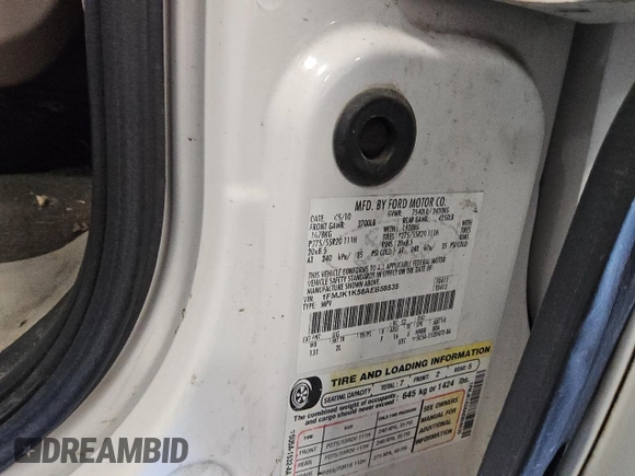 2010 Ford Expedition Max Limited with VIN 1FMJK1K58AEB58535, listed as a Copart auction lot 45560765 with 260,293 mi miles and Clean Title. Bid and sale history available at DreamBid. Image 13.