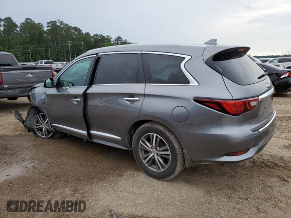 2020 Infiniti QX60 Luxe with VIN 5N1DL0MN1LC512623, listed as a Copart auction lot 57909145 with 35,243 mi miles and Salvage title. Bid and sale history available at DreamBid. Image 2.