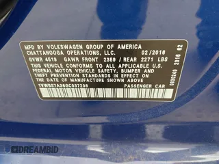 2016 Volkswagen Passat SE z VIN 1VWBS7A36GC037208, wystawiony jako IAAI lot #41461379 z przebiegiem 22 375 mil mil oraz . Historia ofert i sprzedaży dostępna na DreamBid. Obrazek 9.