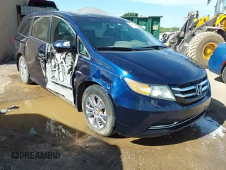 2014 Honda Odyssey EX with VIN 5FNRL5H43EB115025, listed as a IAAI auction lot 41685249 with 236,876 mi miles and . Bid and sale history available at carsss.com. Image 1.