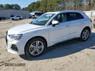 2022 Audi Q3 S line Premium Plus with VIN WA1EECF38N1016968, listed as a Copart auction lot 46586645 with 38,488 mi miles and Salvage Title. Bid and sale history available at carsss.com. Image 1.