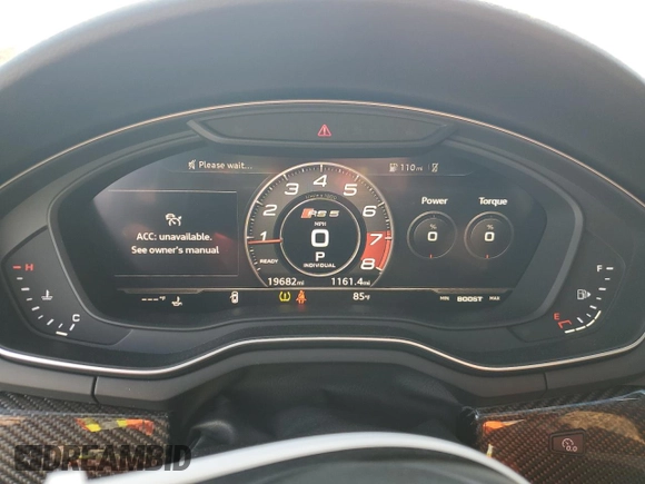 2019 Audi RS 5 z VIN WUAPWAF57KA900996, wystawiony jako Copart lot #48314134 z przebiegiem 19 682 mil mil oraz . Historia ofert i sprzedaży dostępna na DreamBid. Obrazek 9.