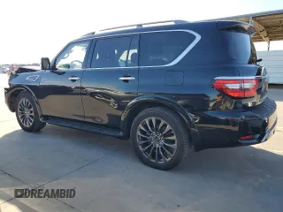 2023 Nissan Armada Platinum with VIN JN8AY2DA8P9402953, listed as a Copart auction lot 88918885 with 43,737 mi miles and Clean Title. Bid and sale history available at carsss.com. Image 2.