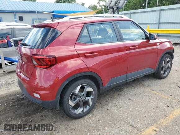 2022 Hyundai Venue SEL with VIN KMHRC8A37NU153413, listed as a Copart auction lot 58733005 with 15,365 mi miles and Salvage title. Bid and sale history available at DreamBid. Image 3.