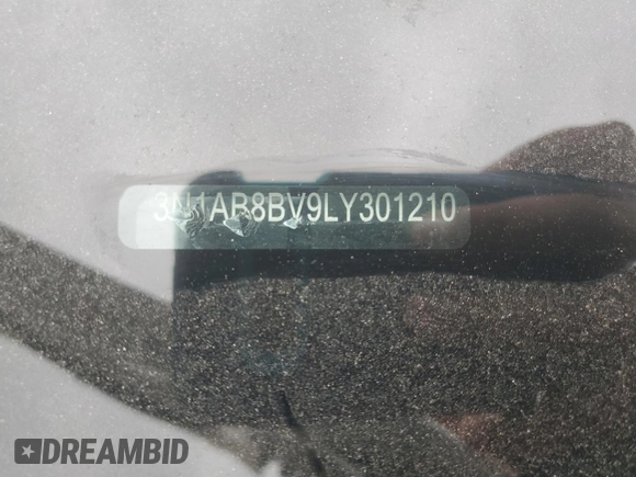 2020 Nissan Sentra S with VIN 3N1AB8BV9LY301210, listed as a Copart auction lot 50958345 with 96,299 mi miles and Salvage Title. Bid and sale history available at DreamBid. Image 12.