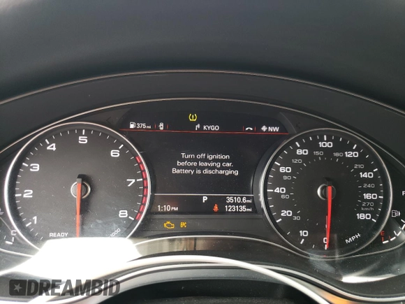 2016 Audi A6 Prestige with VIN WAUHGAFC3GN173480, listed as a Copart auction lot 51088895 with 123,135 mi miles and Clean title. Bid and sale history available at DreamBid. Image 9.