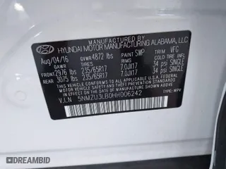 2017 Hyundai Santa Fe Sport 2.4L with VIN 5NMZU3LB0HH006242, listed as a IAAI auction lot 41775531 with 106,115 mi miles. Bid and sale history available at carsss.com. Image 9.