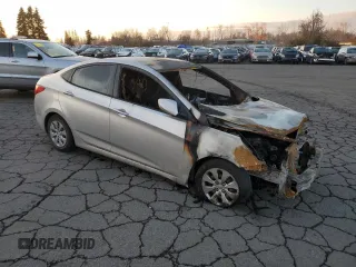 2017 Hyundai Accent SE with VIN KMHCT4AE6HU196466, listed as a Copart auction lot 82889574 with 0 mi miles and Salvage Title. Bid and sale history available at carsss.com. Image 4.