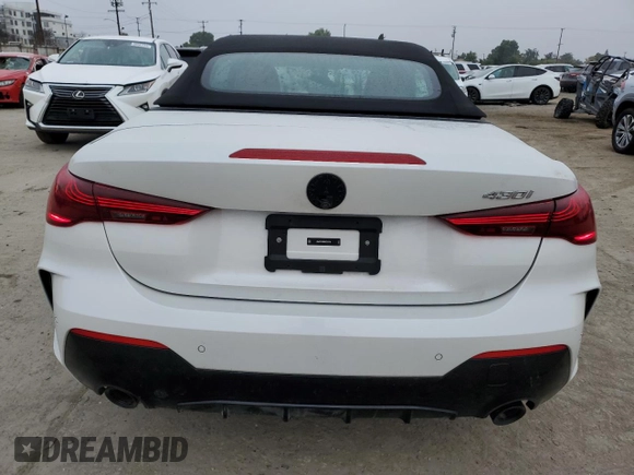2025 BMW 4 Series 430i with VIN WBA33DB06SCS07578, listed as a Copart auction lot 50272185 with 5,169 mi miles and Salvage Title. Bid and sale history available at carsss.com. Image 6.