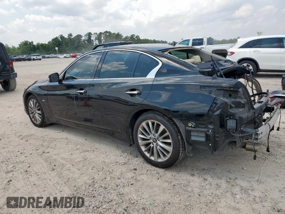 2020 Infiniti Q50 Luxe with VIN JN1EV7AR1LM250957, listed as a Copart auction lot 59308225 with 51,606 mi miles and Salvage title. Bid and sale history available at DreamBid. Image 2.