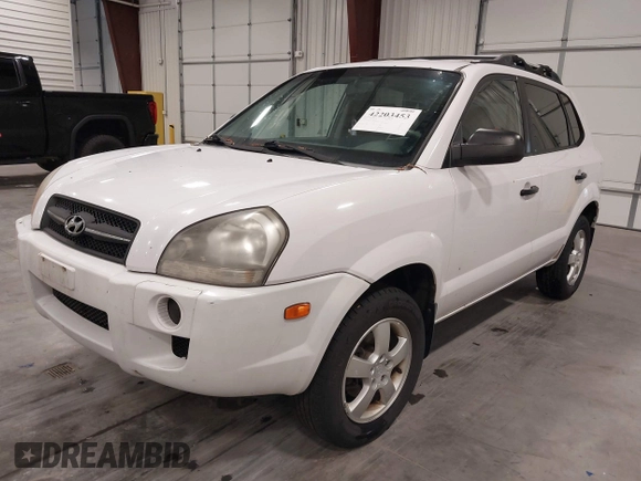 2006 Hyundai Tucson GL with VIN KM8JM72BX6U465737, listed as a IAAI auction lot 42203453 with 162,107 mi miles. Bid and sale history available at carsss.com. Image 2.