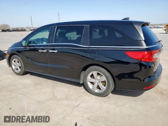2018 Honda Odyssey EX-L with VIN 5FNRL6H76JB054750, listed as a Copart auction lot 49651795 with 55,451 mi miles and Salvage Title. Bid and sale history available at carsss.com. Image 2.