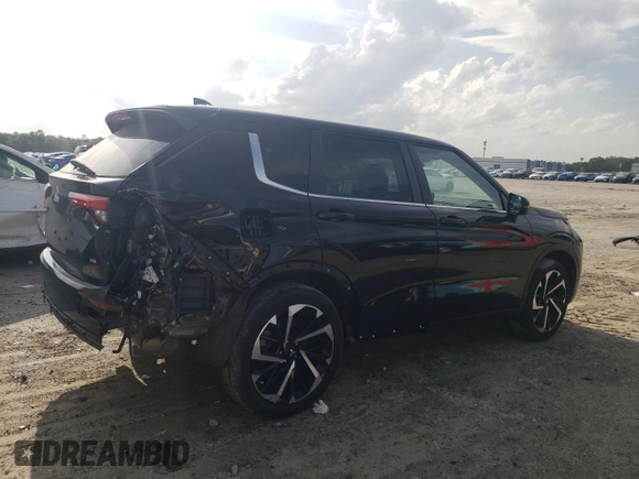 2022 Mitsubishi Outlander SE with VIN JA4J3UA84NZ032776, listed as a Copart auction lot 60277295 with 80,035 mi miles and Salvage title. Bid and sale history available at DreamBid. Image 3.