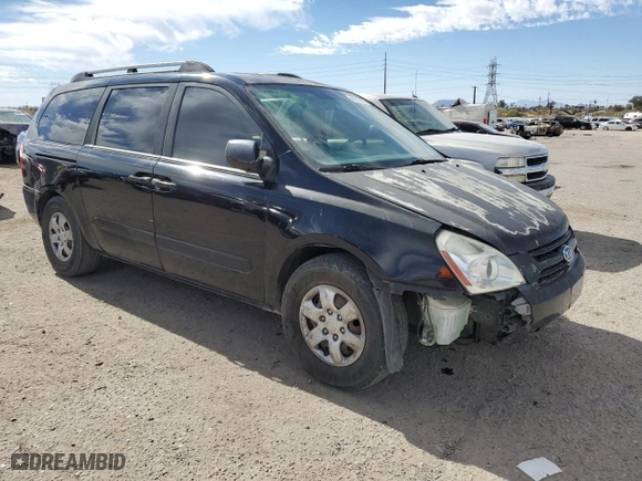 2008 Kia Sedona LX with VIN KNDMB233886194735, listed as a Copart auction lot 44015435 with 156,697 mi miles and Salvage Title. Bid and sale history available at carsss.com. Image 4.
