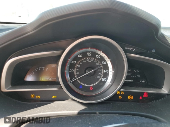 2016 Mazda 3 i Sport with VIN JM1BM1K79G1347750, listed as a Copart auction lot 51409685 with 111,458 mi miles and Salvage Title. Bid and sale history available at DreamBid. Image 9.