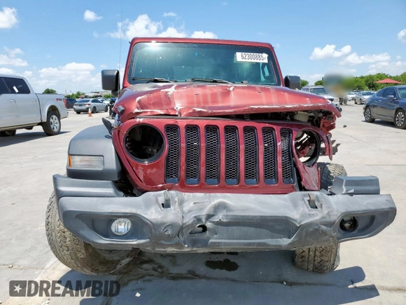 2021 Jeep Wrangler Unlimited Sport S with VIN 1C4HJXDN9MW596033, listed as a Copart auction lot 62300885 with 14,633 mi miles and Salvage title. Bid and sale history available at DreamBid. Image 5.
