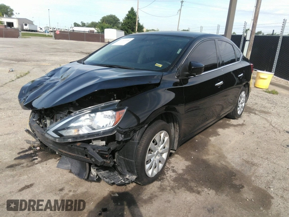 2017 Nissan Sentra S with VIN 3N1AB7AP2HY212907, listed as a IAAI auction lot 33161036 with 82,125 mi miles. Bid and sale history available at carsss.com. Image 2.