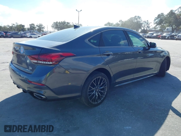 2020 Genesis G80 3.8L with VIN KMTFN4JE9LU332627, listed as a IAAI auction lot 41155598 with 70,070 mi miles. Bid and sale history available at carsss.com. Image 4.