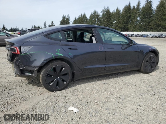 2024 Tesla Model 3 Long Range with VIN 5YJ3E1EB9RF816038, listed as a Copart auction lot 56047485 with 8,786 mi miles and Salvage Title. Bid and sale history available at DreamBid. Image 3.