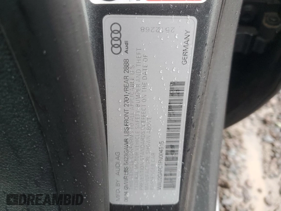 2015 Audi A7 3.0 Prestige with VIN WAU2GAFC1FN004515, listed as a Copart auction lot 80639274 with 115,931 mi miles and Salvage Title. Bid and sale history available at carsss.com. Image 12.