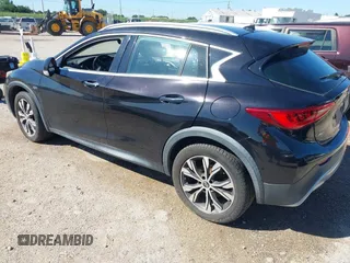 2017 Infiniti QX30 Luxury with VIN SJKCH5CR6HA019698, listed as a IAAI auction lot 42073881 with 99,549 mi miles. Bid and sale history available at carsss.com. Image 3.