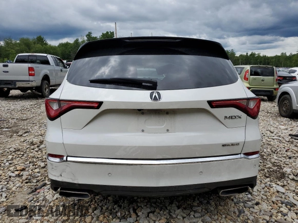 2023 Acura MDX w/Advance Package with VIN 5J8YE1H8XPL020139, listed as a Copart auction lot 58213504 with 0 mi miles and Salvage Title. Bid and sale history available at carsss.com. Image 6.
