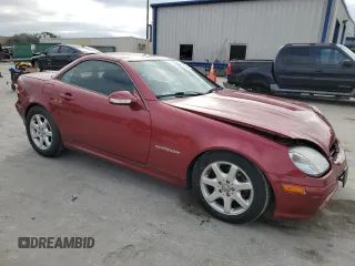2001 Mercedes-Benz SLK 230 Kompressor with VIN WDBKK49F01F223928, listed as a Copart auction lot 87061404 with 102,270 mi miles and Salvage title. Bid and sale history available at DreamBid. Image 4.